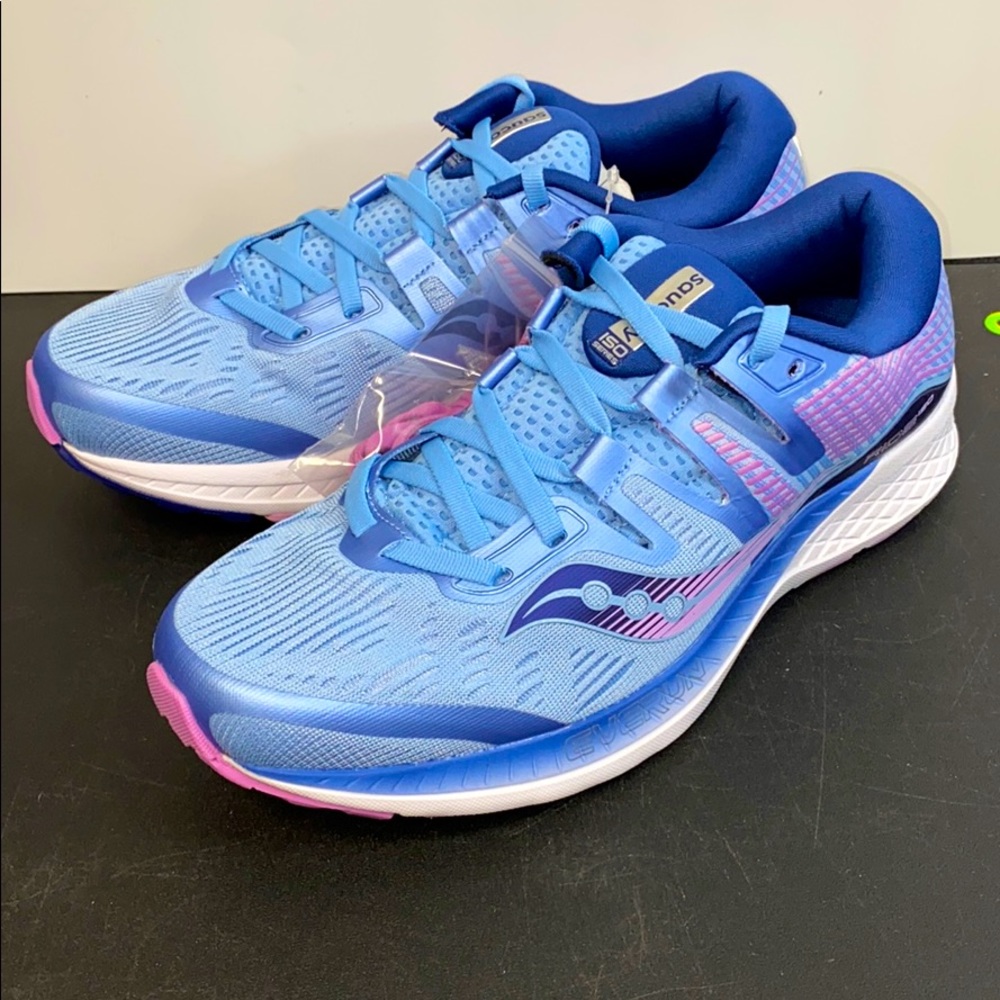 NEW SAUCONY RIDE ISO SNEAKER BLUE NAVY PURPLE 9.5M